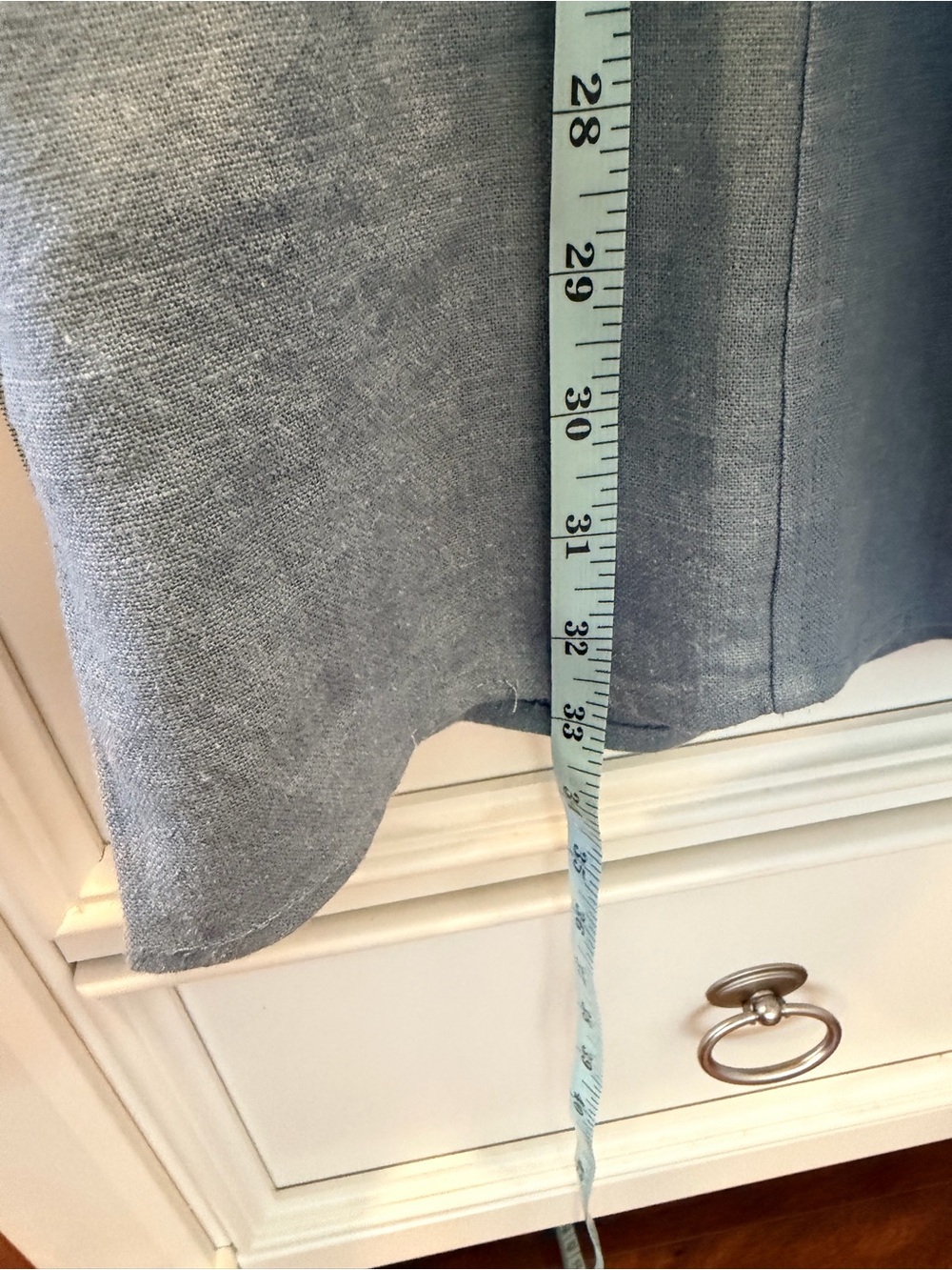 Light Blue Sleeveless Linen-Blend Shift Top - Picture 6 of 6
